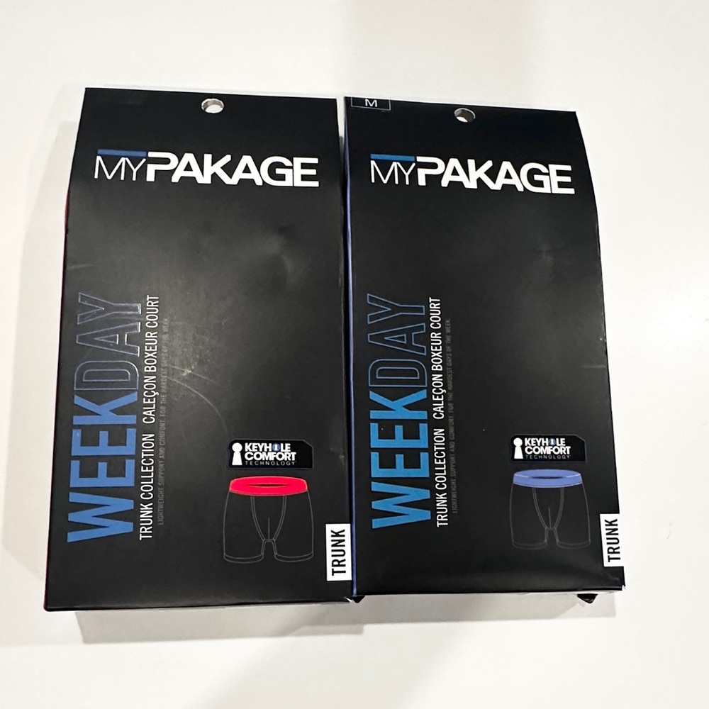 Two MyPakage Men's Boxer Briefs